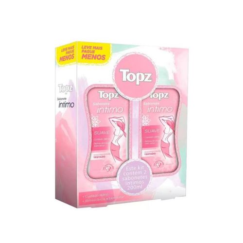 Kit c/4 Sabonete Intimo Topz 200ml Suave Leve