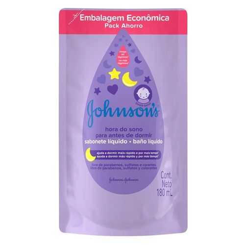 Kit c/4 Sabonete Liquido Corporal e Facial Johnson's Baby Hora do Sono 180ml Kit c/4 Sabonete Liquido Corporal e Facial Johnson's Baby Hora do Sono 180ml