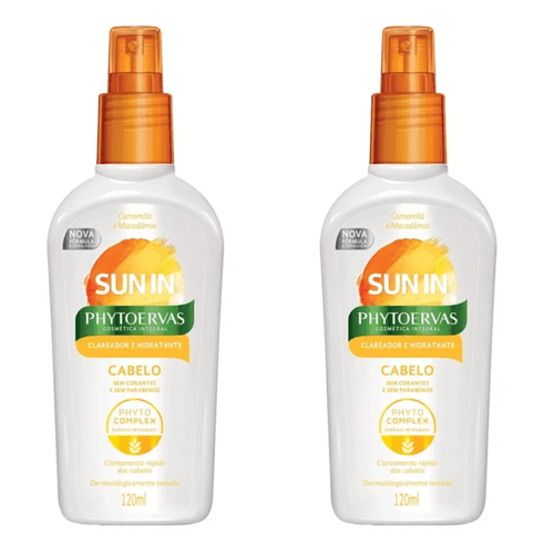 Kit c/2 Unidades de Spray Phytoervas Sun In P/Cabelo 120ml Kit c/2 Unidades de Spray Phytoervas Sun In P/Cabelo 120ml