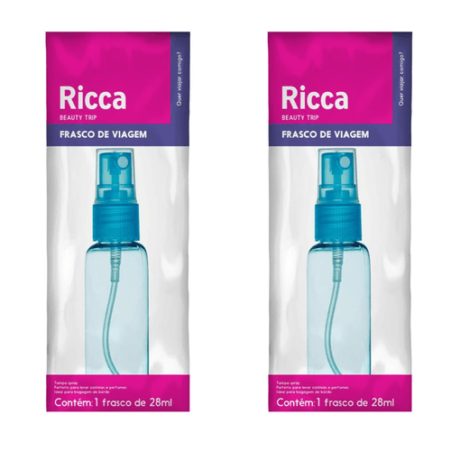 Kit c/2 Unidades de Frasco para viagem 100ml Spray ricca Kit c/2 Unidades de Frasco para viagem 100ml Spray ricca
