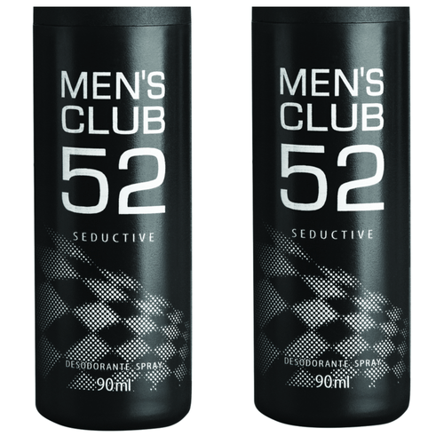 Kit c/2 Unidades de Desodorante Spray Mens Club 52 90ml Seductive