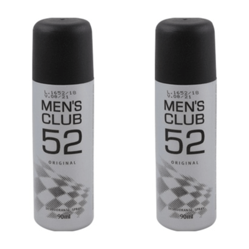 Kit c/2 Unidades de Gellus Desodorante Spray Mens Club 52 Original Kit c/2 Unidades de Gellus Desodorante Spray Mens Club 52 Original