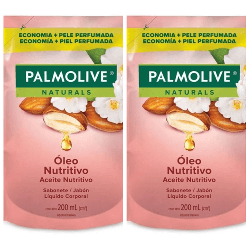 Kit c/2 Sabonetes Líquido Palmolive Refil 200ml Óleo Nutritivo