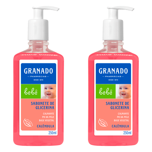 Kit c/2 Sabonetes Liquido Infantil Granado Bebê 250ml Calendula