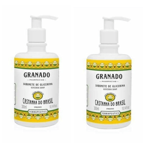 Kit c/2 Sabonetes Líquido Granado Terrapeutics 300ml Castanha Brasil Kit c/2 Sabonetes Líquido Granado Terrapeutics 300ml Castanha Brasil