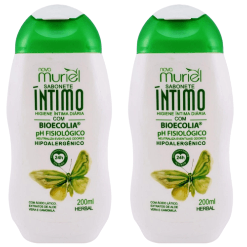 Kit c/2 Sabonetes Muriel Intimo Herbal 200ml cada Kit c/2 Sabonetes Muriel Intimo Herbal 200ml cada