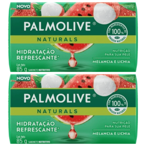 Kit c/2 Sabonetes Palmolive Melância e Lichia 85g