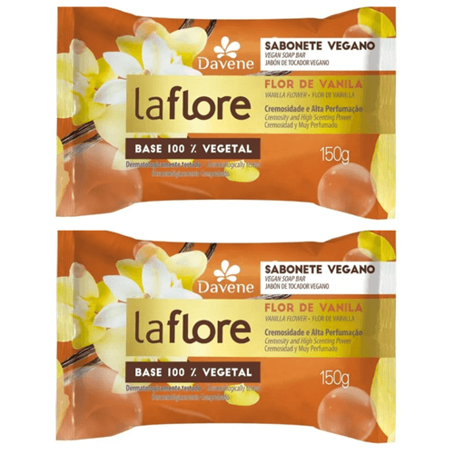 Kit c/2 Sabonetes Davene Laflore Vanila 150g cada Kit c/2 Sabonetes Davene Laflore Vanila 150g cada