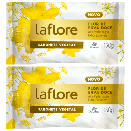 Kit c/2 Sabonetes Davene Laflore Erva Doce 150g Kit c/2 Sabonetes Davene Laflore Erva Doce 150g