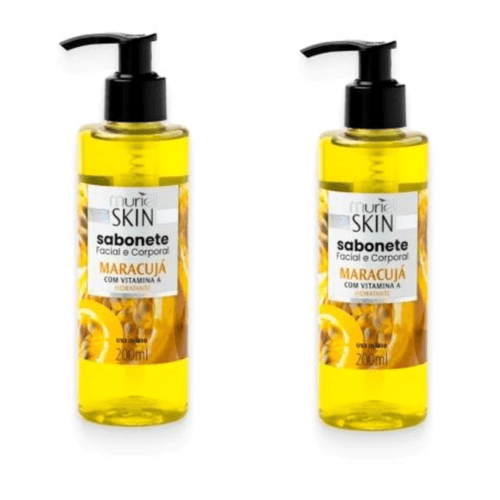 Kit c/2 Sabonetes Liquido Facial Corporal Muriel Maracujá 200ml Kit c/2 Sabonetes Liquido Facial Corporal Muriel Maracujá 200ml