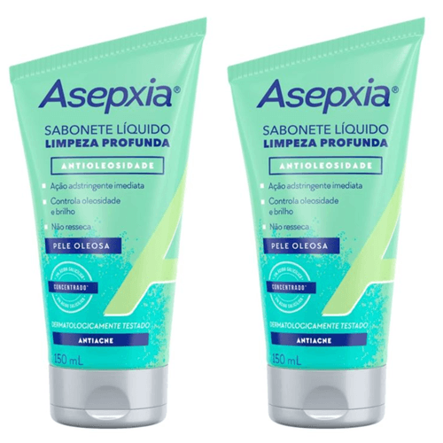 Kit c/2 Sabonetes Líquido Asepxia 150ml Limpeza