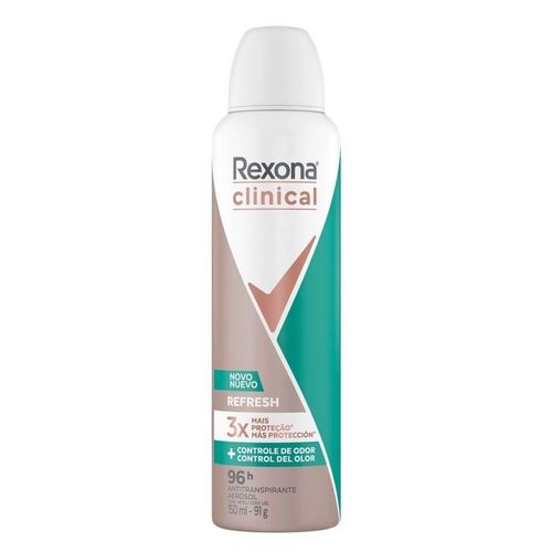 Kit c/2 Unidades de Desodorante Rexona Clinical Aerosol Refresh 96h + Controle de Odor 150ml Kit c/2 Unidades de Desodorante Rexona Clinical Aerosol Refresh 96h + Controle de Odor 150ml