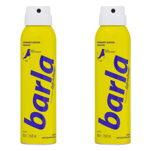 Kit c/2 Unidades de Desodorante Aerosol Pés Barla 90g