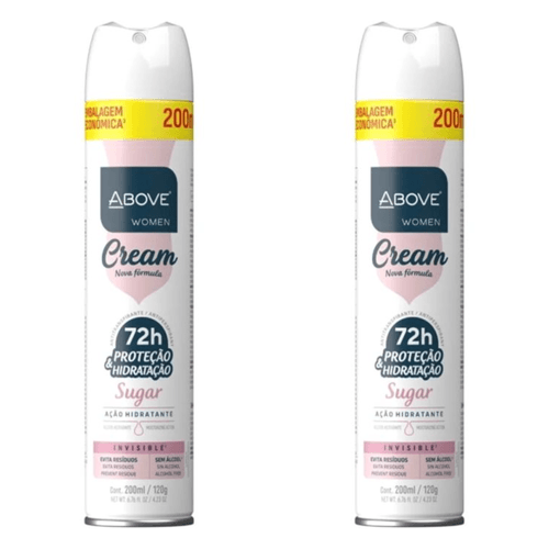 Kit c/2 Unidades de Desodorante Aerosol Above 200ml Cream Sugar Kit c/2 Unidades de Desodorante Aerosol Above 200ml Cream Sugar