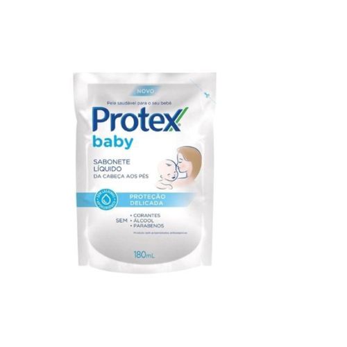 Kit c/2 Sabonete Liquido Infantil Protex Refil 180ml Proteção Delicada