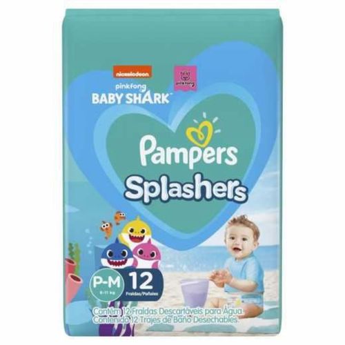 Kit 2 Fraldas Pampers Splashers Mar/Pis P/M 12 Unidadesd cada