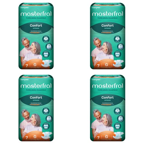 Kit 4 Fraldas Masterfral Confort G c/7 Unidades cada