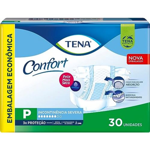 Kit 2 Fraldas Adulto Tena Confort Mega P 30 Unidades cada Kit 2 Fraldas Adulto Tena Confort Mega P 30 Unidades cada