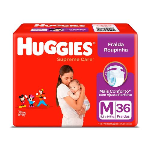 Kit 2 Fraldas Huggies Roupinha Supreme Care Mega M 36 Unidades cada Kit 2 Fraldas Huggies Roupinha Supreme Care Mega M 36 Unidades cada