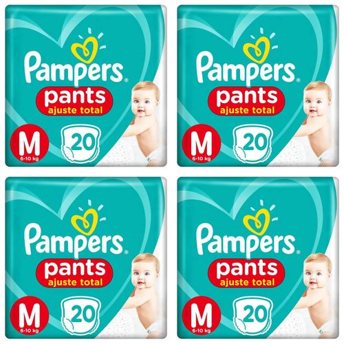 Kit 4 Fraldas Confortsec Pants ”M” Pampers Simples c/20 Unidades cada Kit 4 Fraldas Confortsec Pants ”M” Pampers Simples c/20 Unidades cada