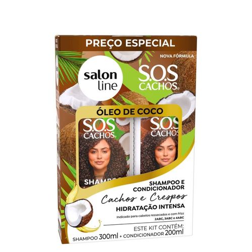 Salon Line Kit Shampoo + Condicionador Óleo Coco Sos Cachos