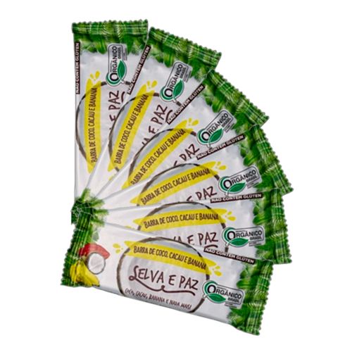 Kit 6X: Barra de Frutas Coco, Cacau e Banana Orgânica Selva e Paz 30g Kit 6X: Barra de Frutas Coco, Cacau e Banana Orgânica Selva e Paz 30g