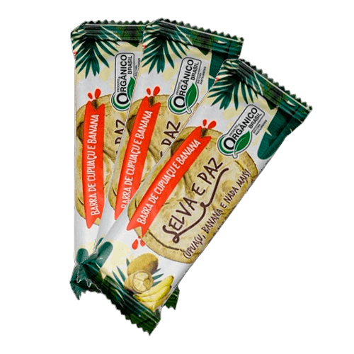 Kit 3X: Barra de Frutas Amêndoa de Cupuaçu e Banana Orgânica Selva e Paz 30g