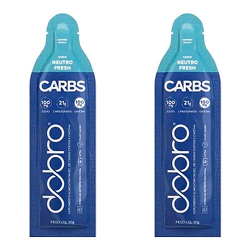 Kit 2X: Carbs Gel Neutro Fresh com Cafeína Dobro 30g Neutro Fresh com Cafeína