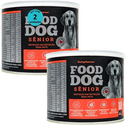 FOOD DOG SENIOR 100G NUTRIÇÃO PARA CÃES IDOSOS KIT COM 2 FOOD DOG SENIOR 100G NUTRIÇÃO PARA CÃES IDOSOS KIT COM 2