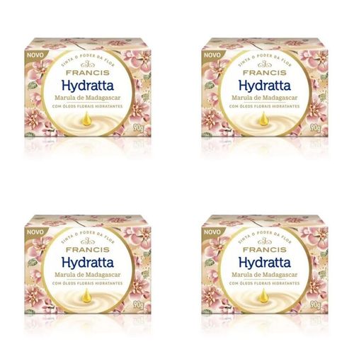 Kit c/4 Sabonetes Francis Classico 90g Hydratta Bege