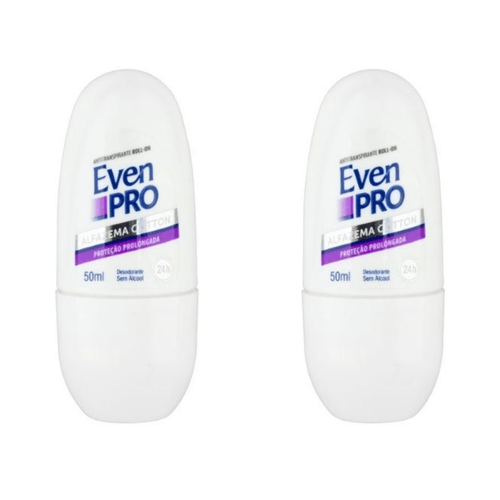 Kit c/2 Unidades de Desodorante Rollon 50ml Even Pro Alfazema Cotton