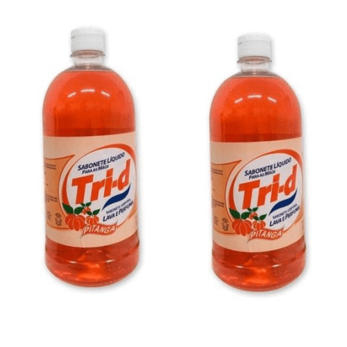 Kit c/2 Sabonetes Liquido Tri-D 1L Para Mãos Pitanga