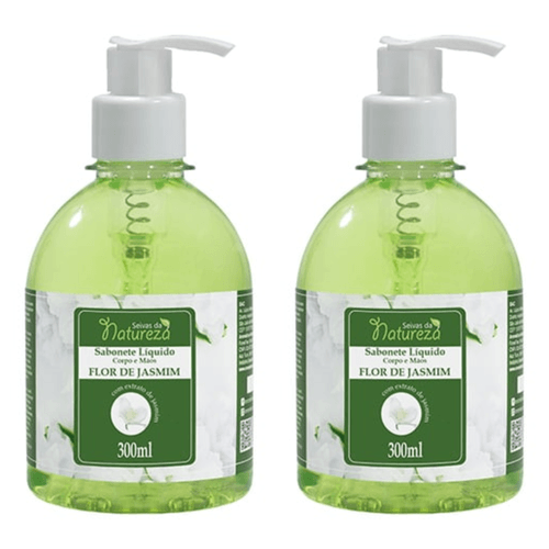 Kit c/2 Sabonetes Líquido - Seivas da Natureza 300ml Flor de Jasmim