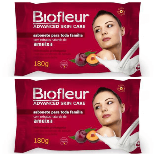 Kit c/2 Sabonetes Biofleur 180g Ameixa