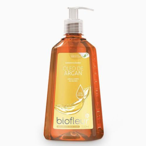 Kit c/2 Biofleur Sabonete Líquido Oleo De Argan 500ml cada