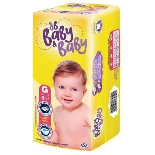 Kit 4 Fraldas Baby&Baby (G) 8 Unidades cada