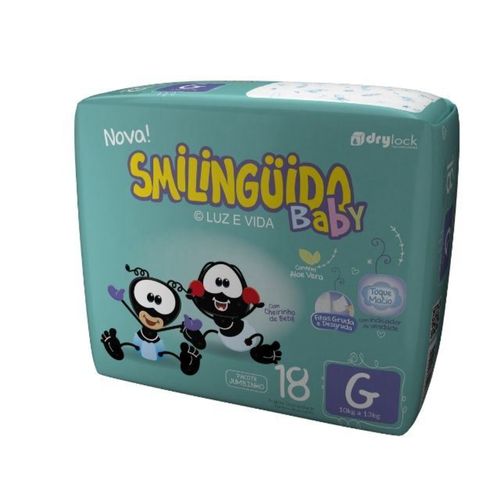 Kit 2 Fraldas Smilinguido Baby Jumbinho [G] 18 Um cada