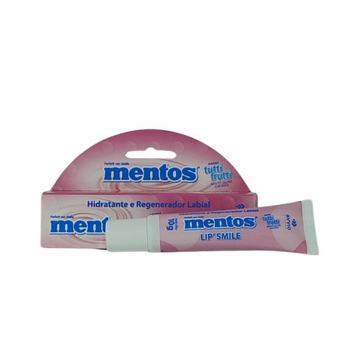 Hidratante e Regenerador Labial Mentos Lip' Smile - Aroma Tutti Frutti - Cor Rosa - 10g