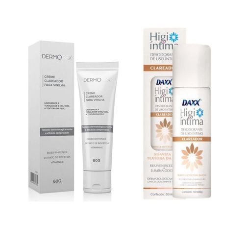 Kit Creme Clareador De Virilha E Desodorante Íntimo Clareador