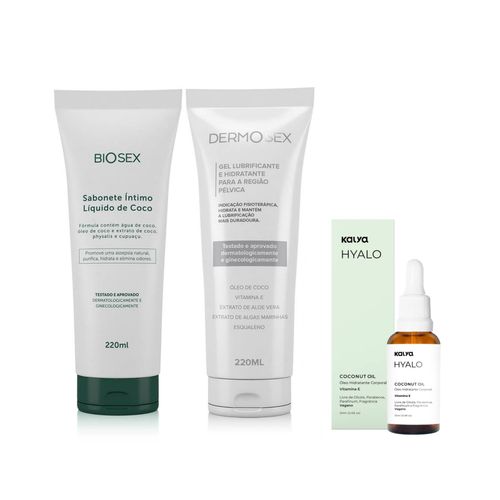 Kit 3 Produtos com Óleo de Coco Benefícios Na Região Íntima Kit 3 Produtos com Óleo de Coco Benefícios Na Região Íntima