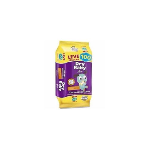Lenço Umedecido Dry Baby Plus 100 Unidades Lenço Umedecido Dry Baby Plus 100 Unidades