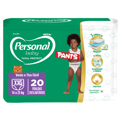 Fralda Personal Baby Total Protect Pants XXG 20 Unidades Fralda Personal Baby Total Protect Pants XXG 20 Unidades