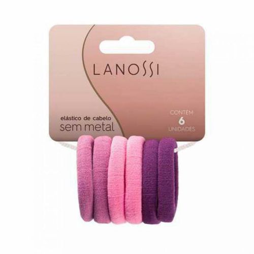 Elástico de Cabelo Lanossi Viole C/6 Unidades Elástico de Cabelo Lanossi Viole C/6 Unidades