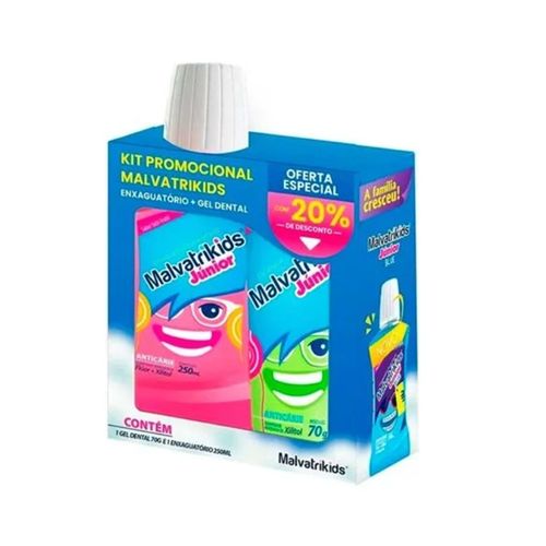 Kit Malvatrikids Júnior + Enxaguatório Anticárie 250ml Kit Malvatrikids Júnior + Enxaguatório Anticárie 250ml
