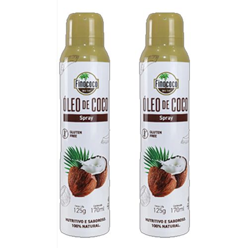 Kit 2X: Óleo de Coco Extra Virgem Spray Finococo 170ml Kit 2X: Óleo de Coco Extra Virgem Spray Finococo 170ml
