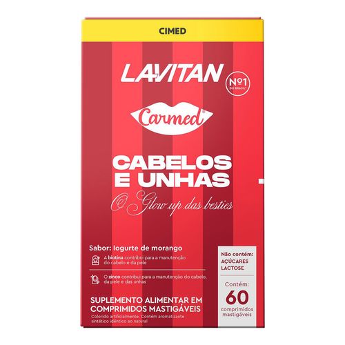 901768---Suplemento-Alimentar-Lavitan-Carmed-Cabelos-e-Unhas-60-Comprimidos-Mastigaveis-1 901768---Suplemento-Alimentar-Lavitan-Carmed-Cabelos-e-Unhas-60-Comprimidos-Mastigaveis-1