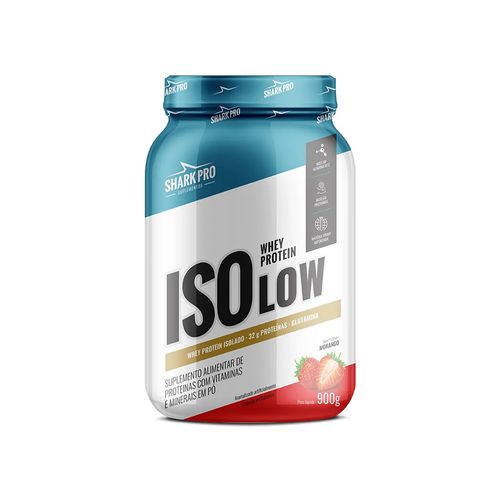 Isolow Whey Protein Isolado 900g Morango - Sharkpro Suplementos Isolow Whey Protein Isolado 900g Morango - Sharkpro Suplementos