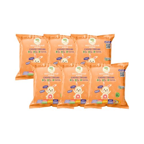 Kit 6X: Biscoito de Polvilho Cenoura e Cúrcuma Vegano Orgânico Crilancha 20g Kit 6X: Biscoito de Polvilho Cenoura e Cúrcuma Vegano Orgânico Crilancha 20g