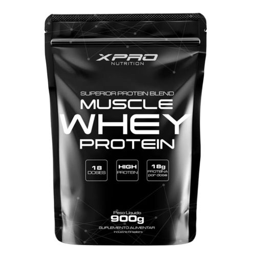 Muscle Protein Refil 900g Morango - Xpro Muscle Protein Refil 900g Morango - Xpro