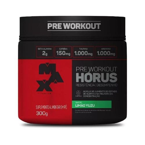 Horus Pre Workou 150g Limão - Max Titanium Horus Pre Workou 150g Limão - Max Titanium